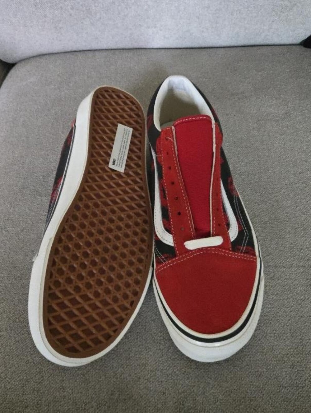 Vans Old Skool 36 DX Men Size 12 classic Red Black White kiss 072026 - Picture 5 of 8
